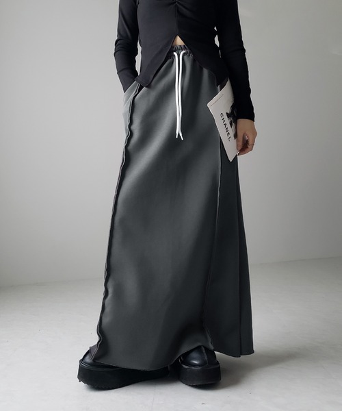 me+em select（ミームセレクト） スカート 「 裏起毛 」バックスリット