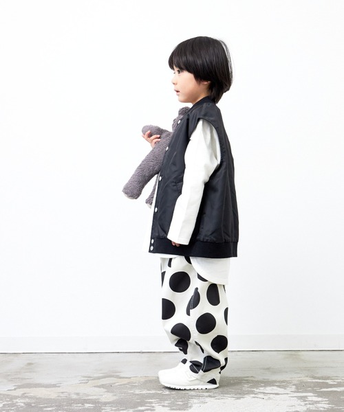 MAKE YOUR DAY ベスト 前開きナイロンベスト90〜140cm キッズ