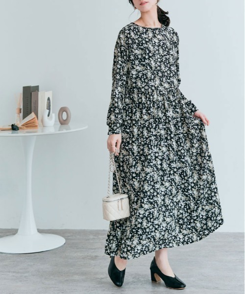 souaoo⭐︎ CELINE 花柄 モノトーン　シルクシフォンワンピース ワンピース 3way 花柄 シフォン : ZOZOTOWN Yahoo!店 - 通販 - Yahoo