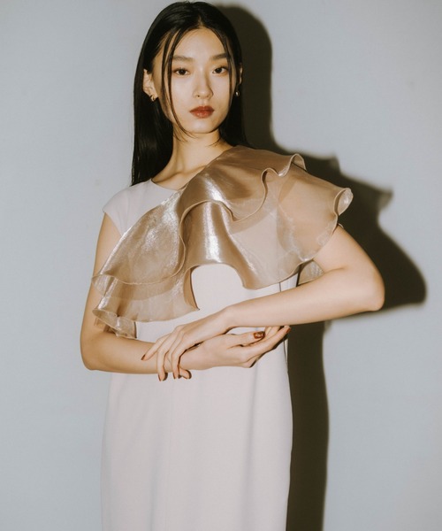 ANDRESD ドレス　glossy multi ruffle dress glossy multi ruffle dress | ANDRESD