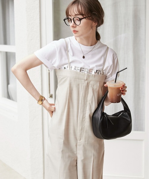 サロペット・オーバーオール・オールインワン Linen like combinaison (chiica original) ANGIE サロペット オーバーオール リネン ライク レディース