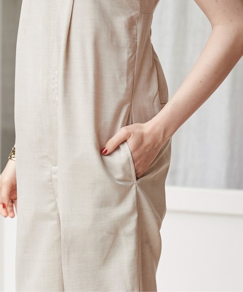 サロペット・オーバーオール・オールインワン Linen like combinaison (chiica original) ANGIE サロペット オーバーオール リネン ライク レディース
