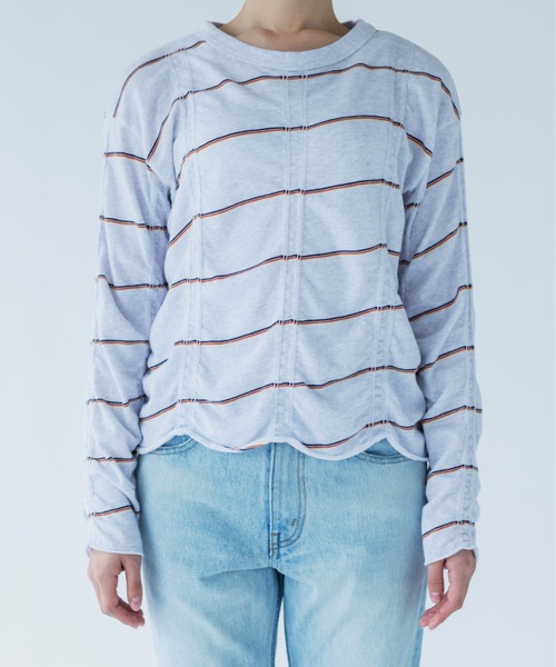 tシャツ MEYAME/メヤメ　タック ジャガード プルオーバー　TUCKED JACQUARD PULLOVER レディース MEYAME tシャツ MEYAME/メヤメ タック ジャガード プルオーバー