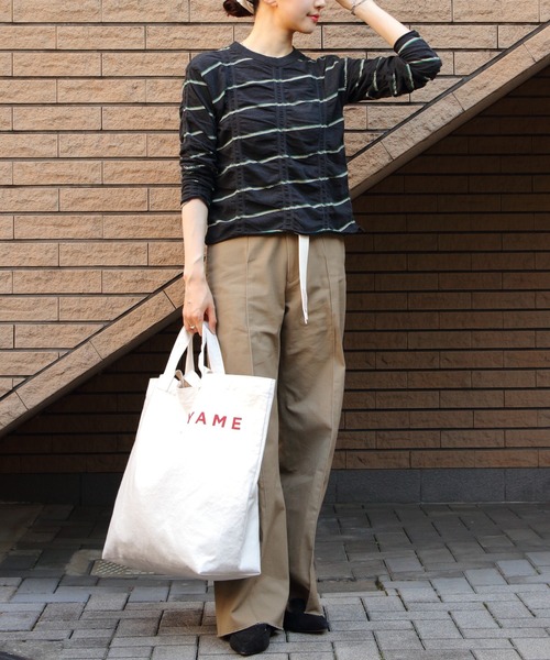 MEYAME カットソー MEYAME メヤメ 「SLIT LONG SLEEVE TEE」 - WEEKENDER SHOP ANDEL
