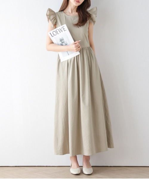 【Sylhet 】petirobe ボリュームショルダー ワンピース SLY | FRONT RIBBON PUFF SLEEVE ワンピース (ワンピース(ミニ