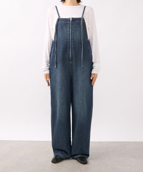 完売 25SS 新品タグ付き rive droite Vネック デニムサロペット RIVE DROITE（リヴドロワ） サロペット オーバーオール 「シーズン問わ