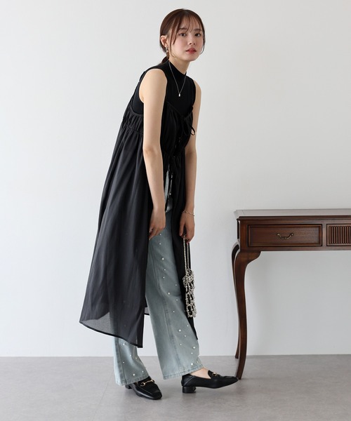 aritzia BABATON ブルー キャミワンピース XS BLUEEAST ワンピース シアーキャミワンピース : ZOZOTOWN Yahoo
