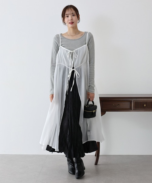 日本未入荷 CHUU★フレインボーレース シアーキャミワンピース BLUEEAST ワンピース シアーキャミワンピース : ZOZOTOWN Yahoo