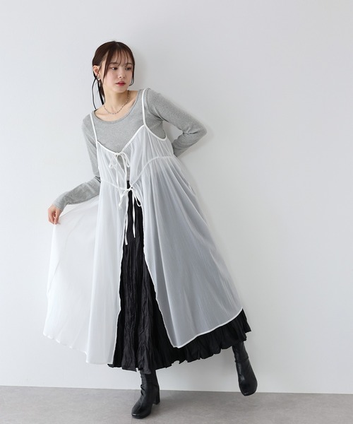 BLUEEAST ワンピース シアーキャミワンピース : ZOZOTOWN Yahoo