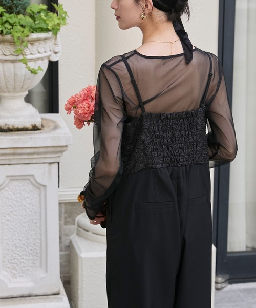 LOEFF ジャガードビスチェ Vin｜リーフジャガードビスチェワンピース | Rakuten Fashion