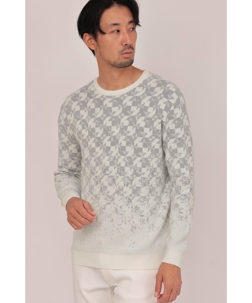 HIGH STREET セーター ニット STREET∴グラデーションキカ柄