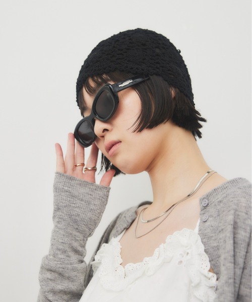 HANNE サングラス ワイドフレームサングラス レディース : ZOZOTOWN