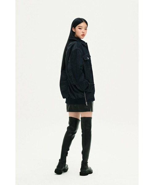 ★ALLSAINTS★ renai tee W046PB5 ALLSAINTS Renai Short Sleeve Leather T-Shirt in Black | endource