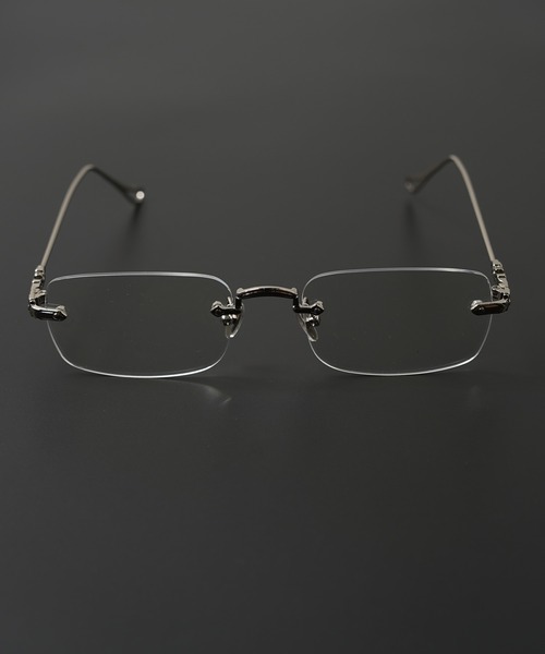 【Grunge Glasses リムレス 伊達メガネ key 23ss】 未使用 MEMENTISM 伊達メガネ メガネ 眼鏡 ユニセックスデザイン クリア