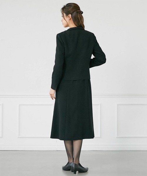 ニッセン セットアップ 「喪服・礼服」洗える防しわサテン切替