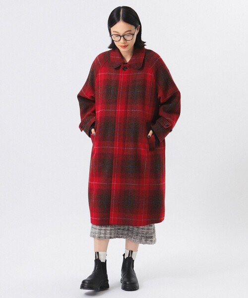 INGEBORG / インゲボルグ ロゴ水玉ジャガードデニムステンカラーコート