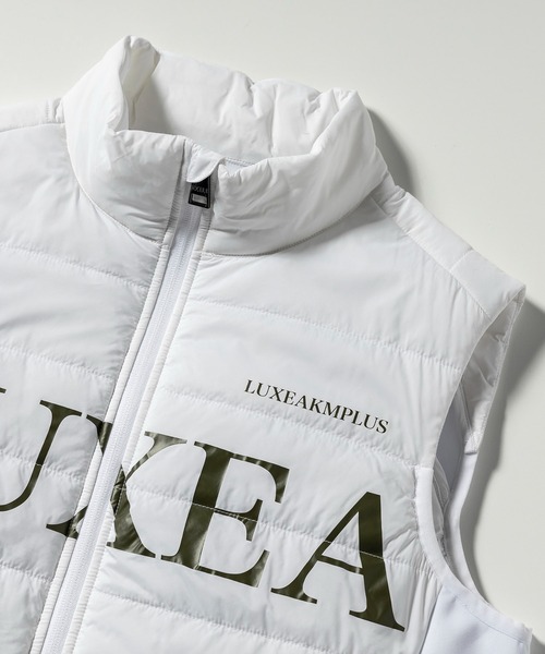 今期サンプル 新品 リュクスエイケイエムプラス ナイロンベスト L HJK74 セール】LUXEAKMPLUS(リュクスエイケイエムプラス)ゴルフ 防風