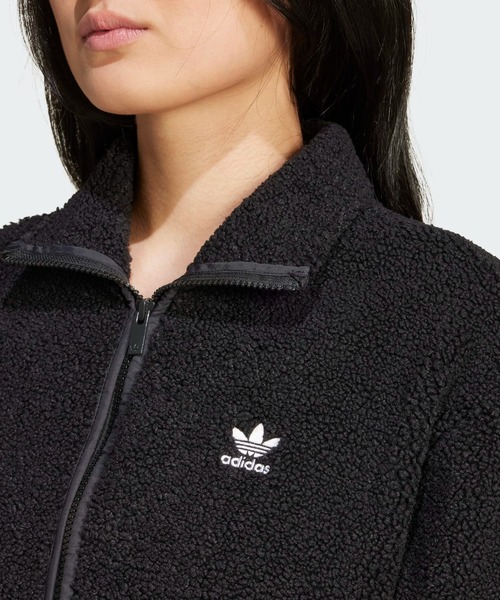 [ADIDAS] ハーフジップアップ テディフリース ブラック ADIDAS] ハーフジップアップ テディフリース ブラック (adidas