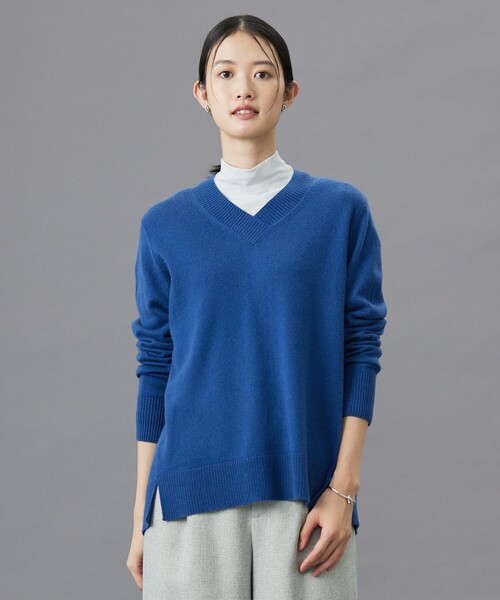 ニット セーター 「洗える」CASHMERE BLEND Vネック プル