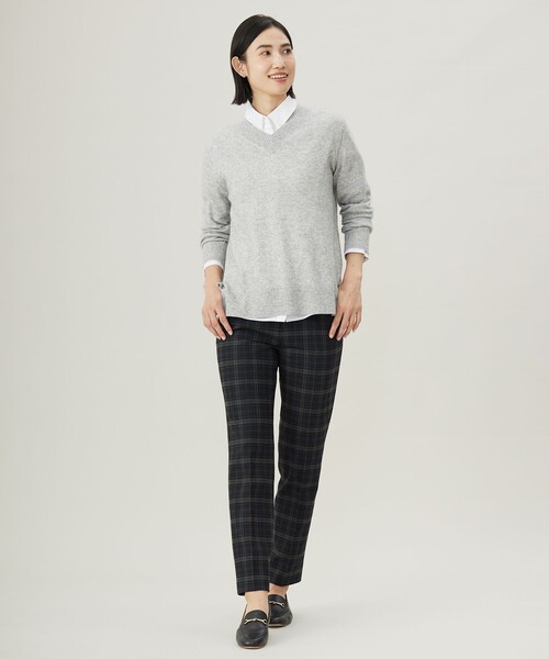 ニット セーター 「洗える」CASHMERE BLEND Vネック プル
