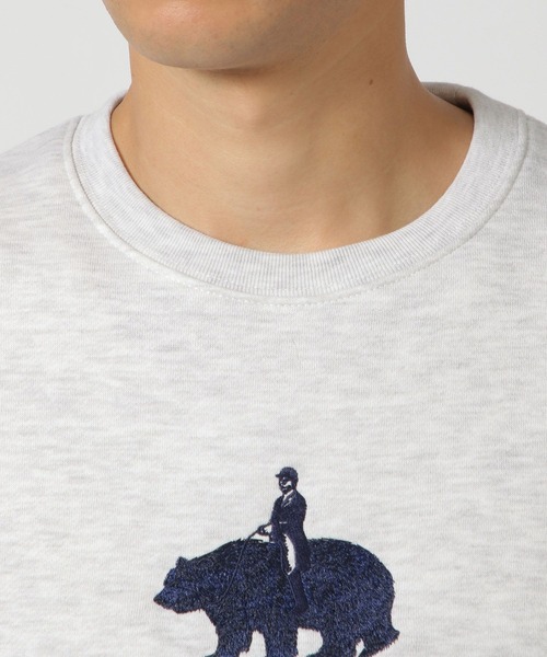 LAKOLE（ラコレ） トレーナー スウェット ベアロゴ刺繍プルオーバー