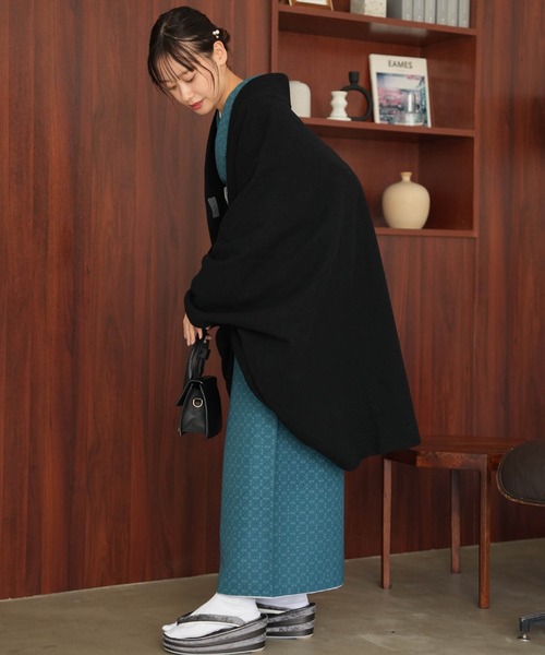 utatane ノーカラーコート コート 和装コート JAPAN MODE ドルマン2way