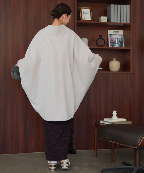 utatane 和装コート 和洋兼用コート 日本製 utatane ノーカラーコート コート 和装コート JAPAN MODE ドルマン2way