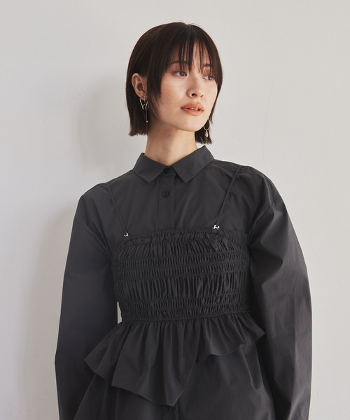UNITED TOKYO トップス ブラウス 黒 シンプル 半端丈 新品 ウィメンズ/トップス/シャツ/ブラウス(半袖)｜UNITED TOKYO ONLINE STORE