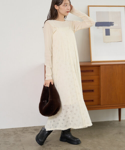 Kastane（カスタネ） ワンピース 「前後2WAY」ニットソーキャミ