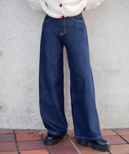 ジーンズ デニム デニムパンツ hw wide flare denim /ハイ