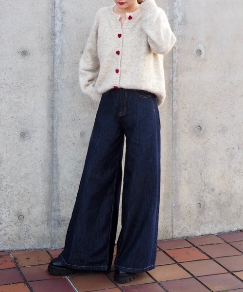 ジーンズ デニム デニムパンツ hw wide flare denim /ハイ