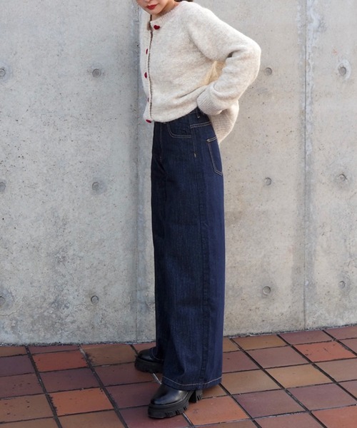 ジーンズ デニム デニムパンツ hw wide flare denim /ハイ
