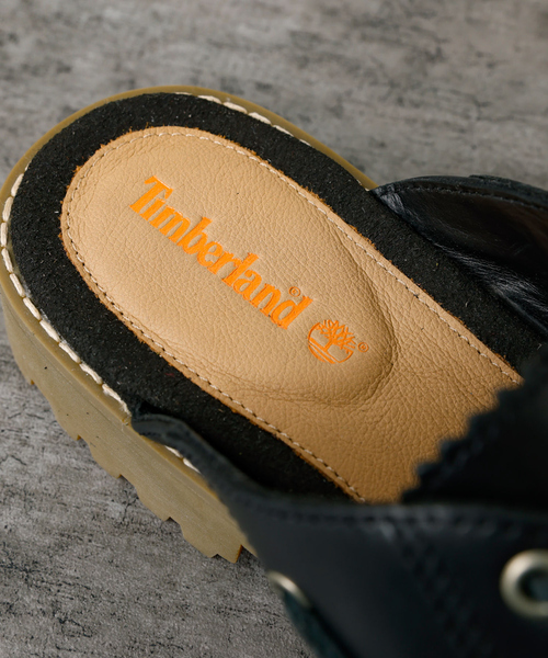 NEW【TIMBERLAND】レザー ブロックヒール スリッポン サンダル Timberland スリッポン 「Timberland/ティンバーランド