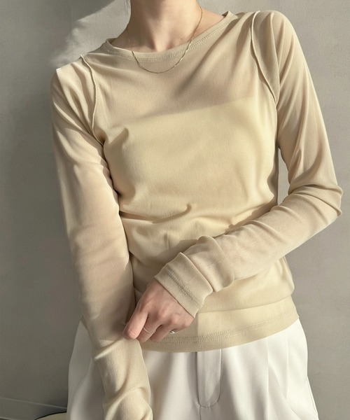 meilmada tシャツ メッシュシアートップス レディース