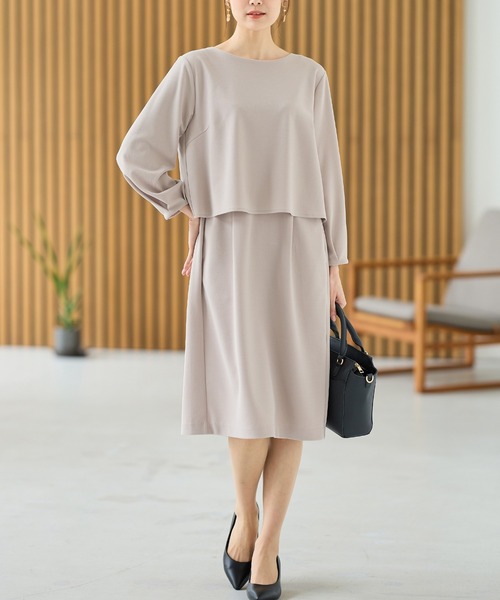 Honeys（ハニーズ） ワンピース 「イージーケア」ドッキングワンピース