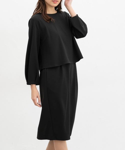 Honeys（ハニーズ） ワンピース 「イージーケア」ドッキングワンピース