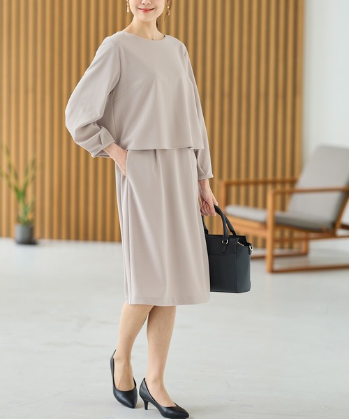 Honeys（ハニーズ） ワンピース 「イージーケア」ドッキングワンピース