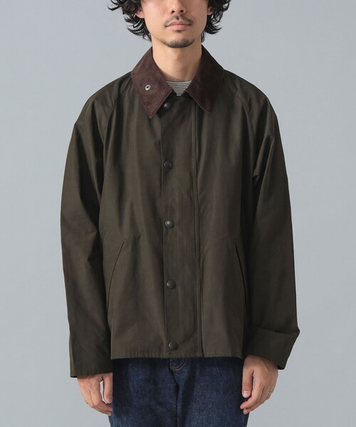 BEAMS F ブルゾン アウター 「別注」Barbour / TRANSPORT ピーチ