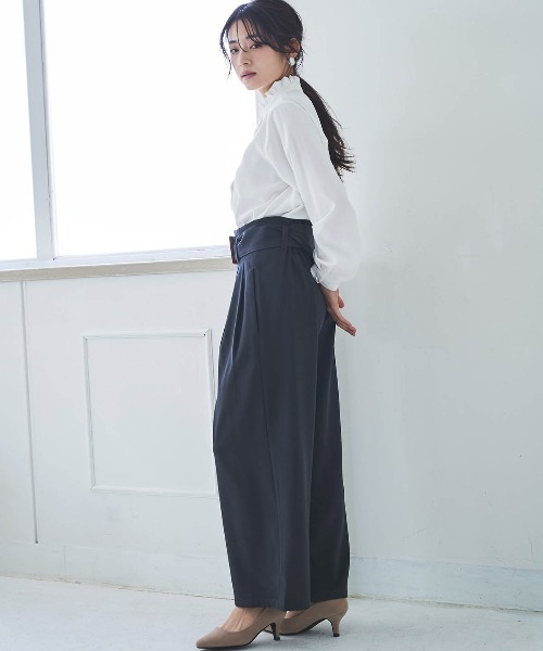mil パンツ 「150cm前後の小柄さんサイズ」太ベルト ワイド