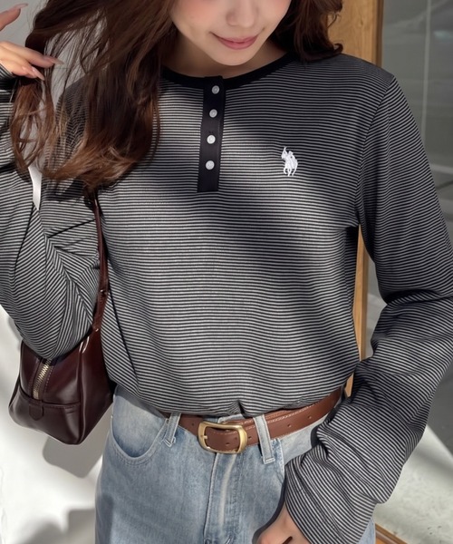 U.S. POLO ASSN.（ユーエスポロアッスン） ヘンリーネック tシャツ Ada