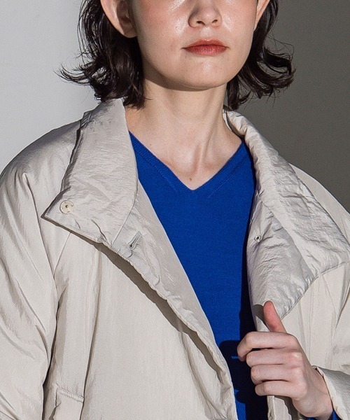 「la.f…」 ダウンジャケット 2S グレー レディース_画像9