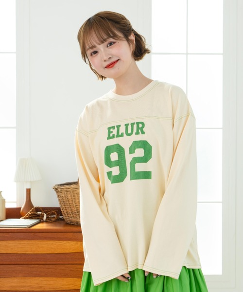 eLur（エラー） tシャツ 92 ナンバリングロンT レディース : ZOZOTOWN