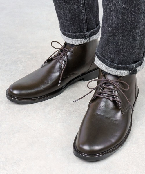 「Dedes」 レースアップブーツ LL ダークブラウン メンズ_画像6