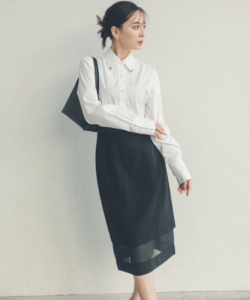 anuans（アニュアンス） スカート シアーレイヤードタイトスカート