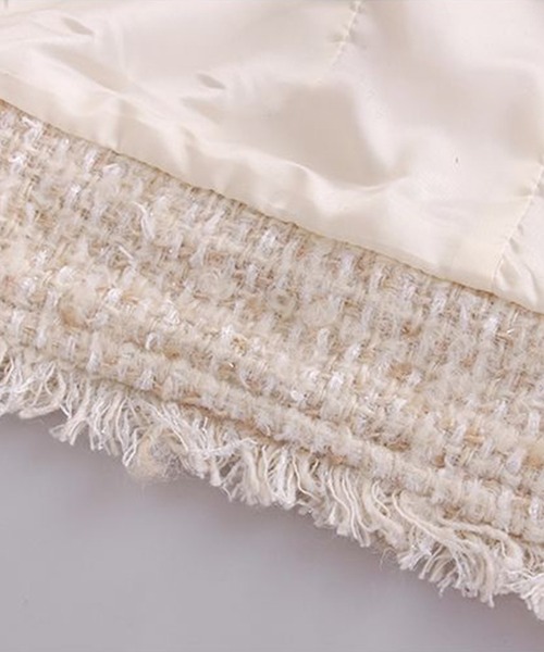 「Jasmine Grandiflorum」 ツイードジャケット MEDIUM グレー レディース_画像9