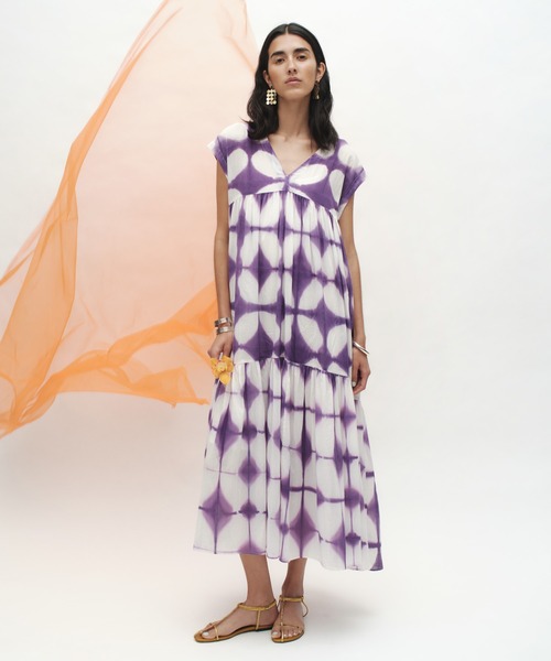 【GISELe掲載】HOUSE OF LOTUS ティアードワンピース HOUSE OF LOTUS ワンピース クランプダイティアードワンピース
