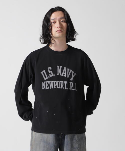 REMI RELIEF（レミ レリーフ） tシャツ 別注20/-天竺ロンT（US NAVY