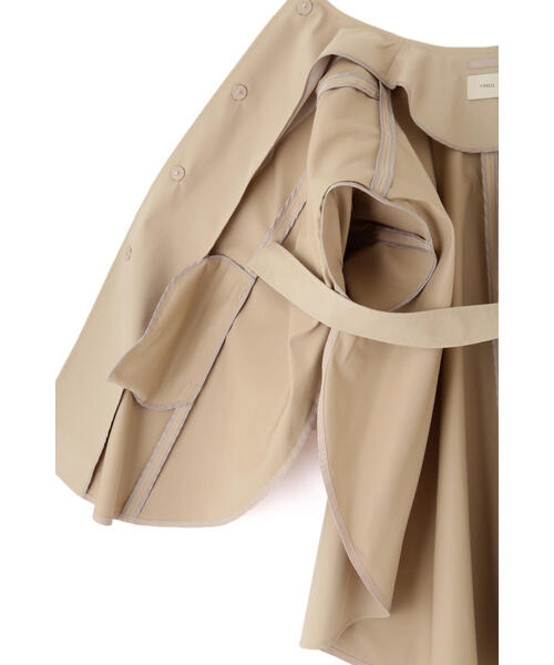 LE PHIL（ル フィル） ノーカラーコート コート フレアーサークル