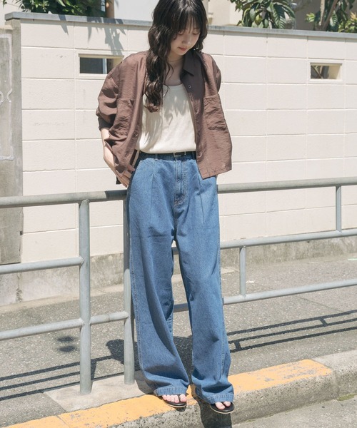 ITEMS URBANRESEARCH ブラウス シャツ クロップドシアーシャツ
