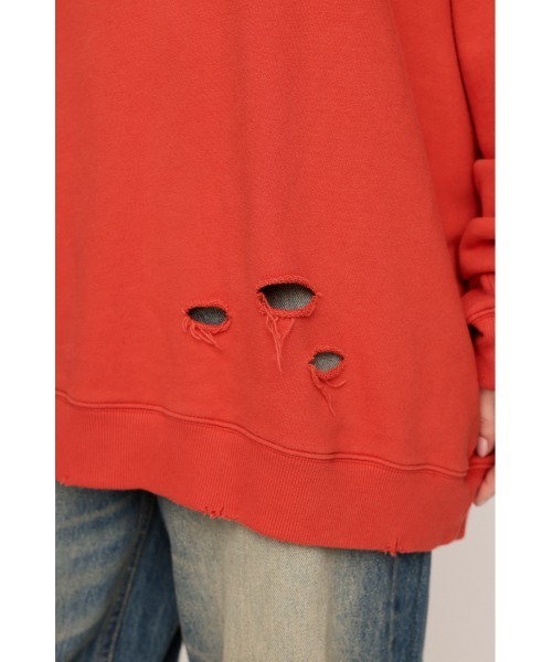 SLY トレーナー スウェット OVERSIZE DAMAGE SW オーバーサイズ